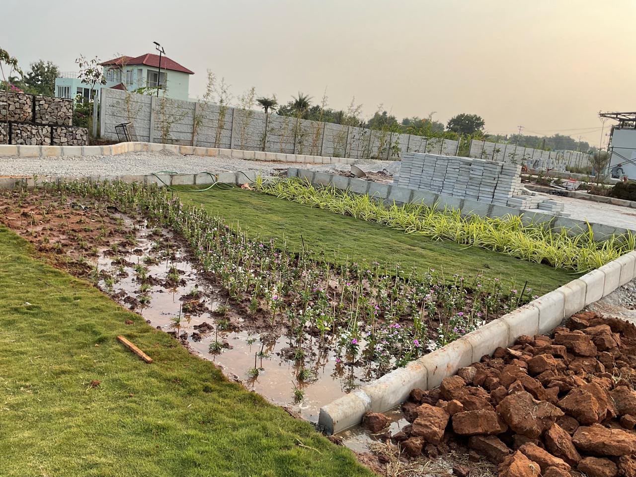 Garden Installation in Progress